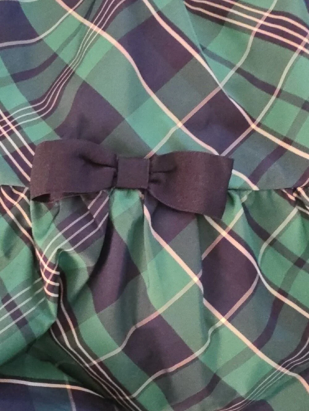 Janie and Jack Green and Navy Plaid Dress